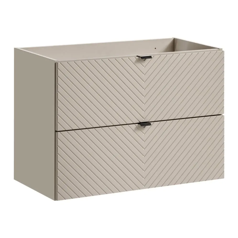 Szafka pod umywalkę VIVA CASHMERE 2S 80cm kaszmirowy mat I sklep meblowy MIRAT. styl GLAMOUR, RYFLOWANY