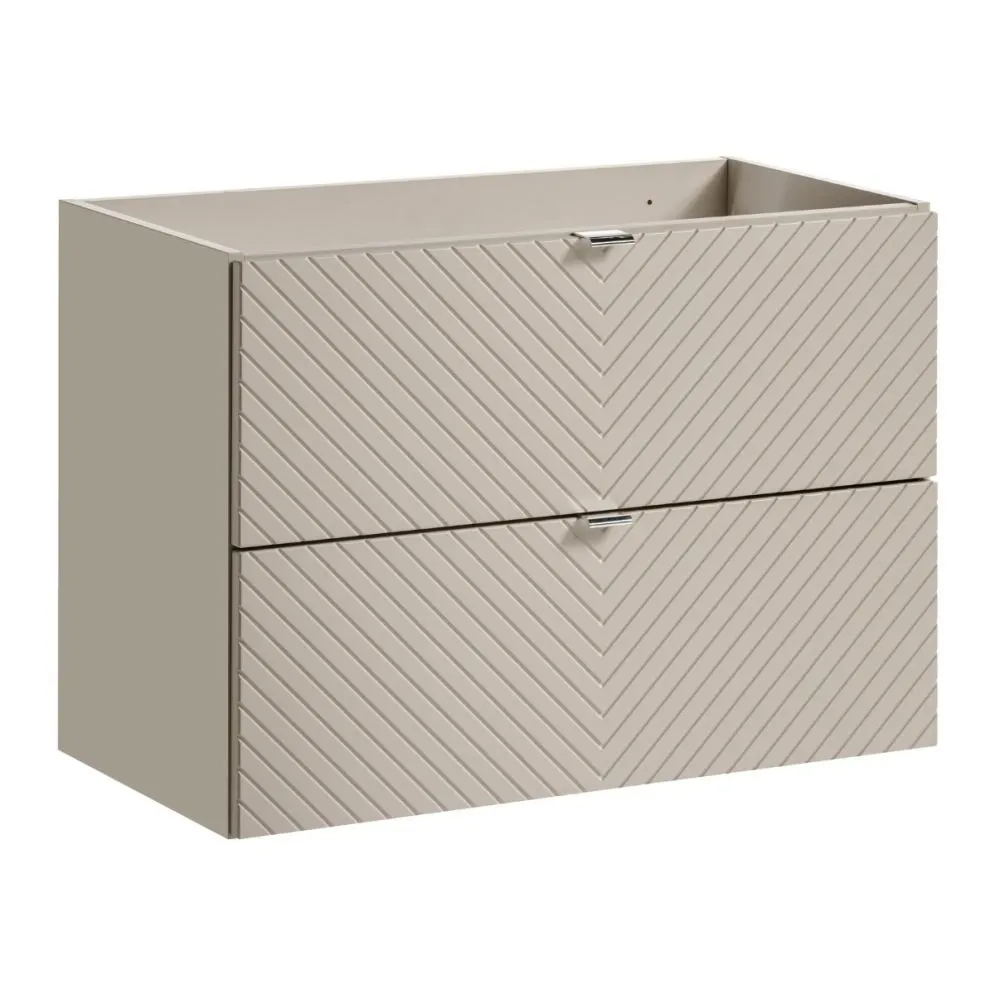 Szafka pod umywalkę VIVA CASHMERE 2S 80cm kaszmirowy mat I sklep meblowy MIRAT. styl GLAMOUR, RYFLOWANY