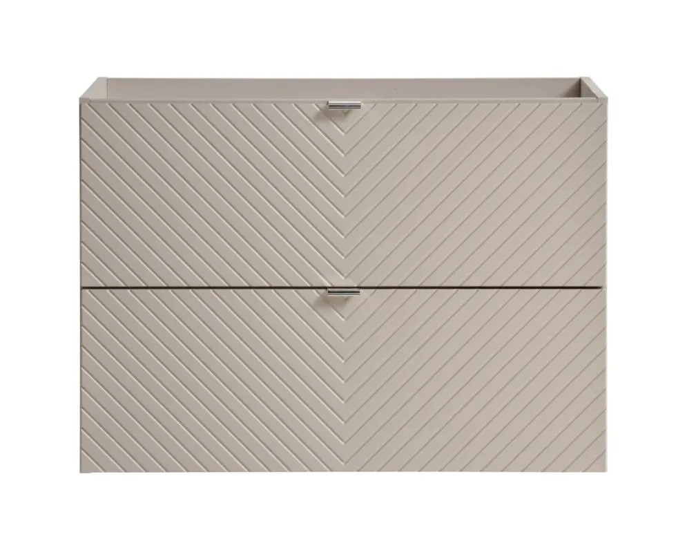 Szafka pod umywalkę VIVA CASHMERE 2S 80cm kaszmirowy mat I sklep meblowy MIRAT. styl GLAMOUR, RYFLOWANY