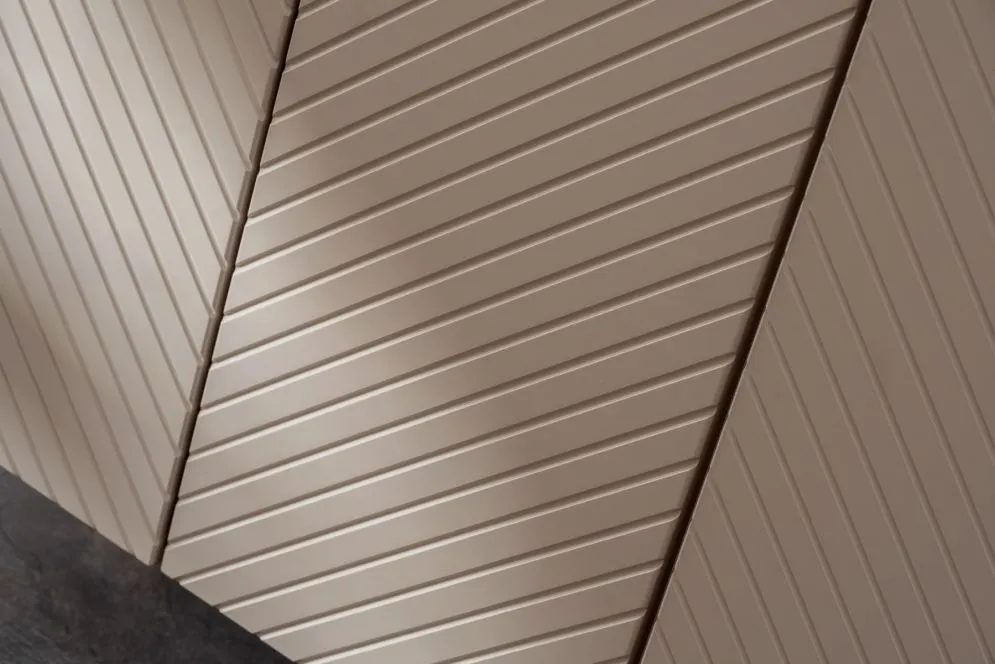 Szafka pod umywalkę nablatową VIVA CASHMERE 2D 60cmx2 kaszmirowy mat - zestaw 140cm z regałem I sklep meblowy MIRAT. styl GLAMOUR, RYFLOWANY kolekcja VIVA