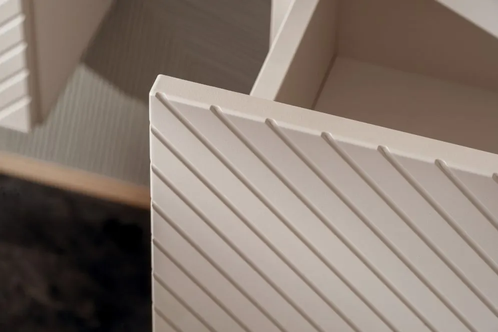 Szafka pod umywalkę VIVA CASHMERE 2S 60cm kaszmirowy mat I sklep meblowy MIRAT. styl GLAMOUR, RYFLOWANY