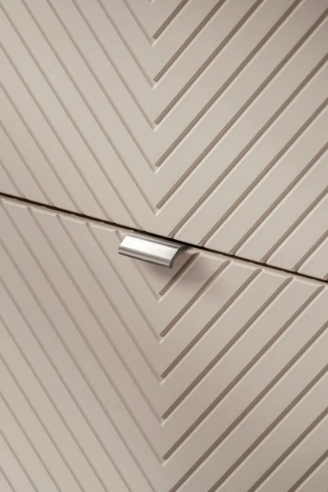 Szafka pod umywalkę VIVA CASHMERE 2S 80cm kaszmirowy mat I sklep meblowy MIRAT. styl GLAMOUR, RYFLOWANY