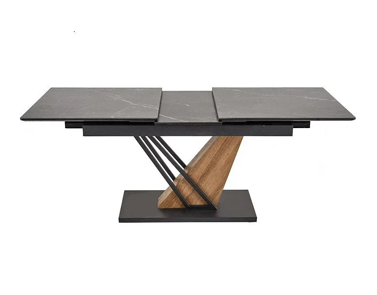 Stół rozkładany do jadalni VOLANT 140(180)x90 czarny marmur/dąb złoty I sklep meblowy MIRAT. styl LOFT