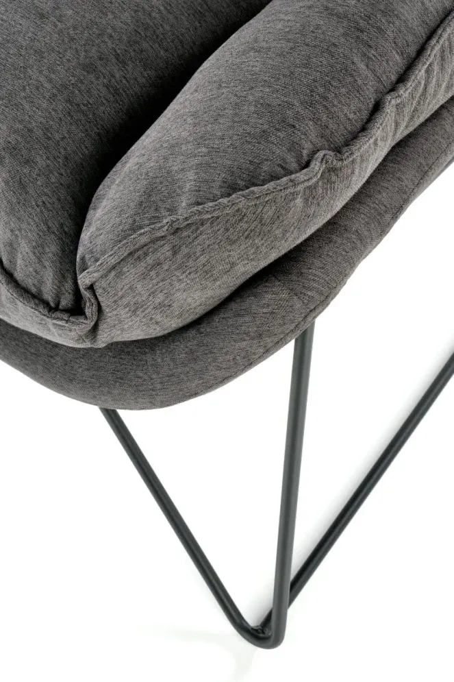 Fotel do salonu VOLKER ciemnoszary w stylu loft | MIRAT. w stylu LOFT kolekcja