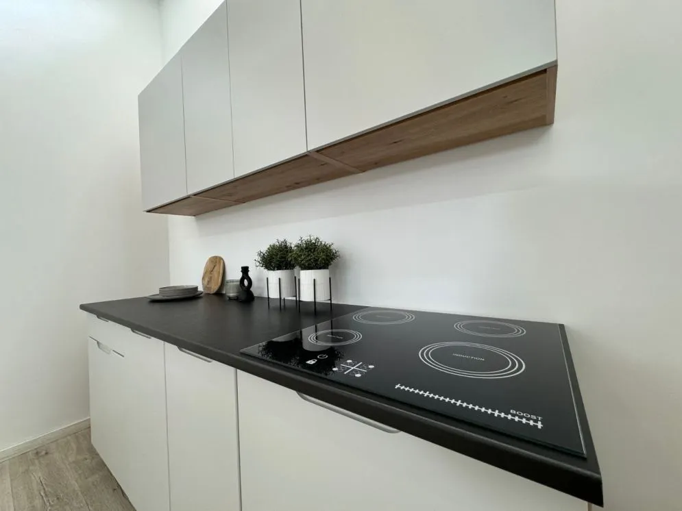 Szafka kuchenna wisząca ISABEL W80 szary mat/dąb artisan bezuchwytowa I sklep meblowy MIRAT.