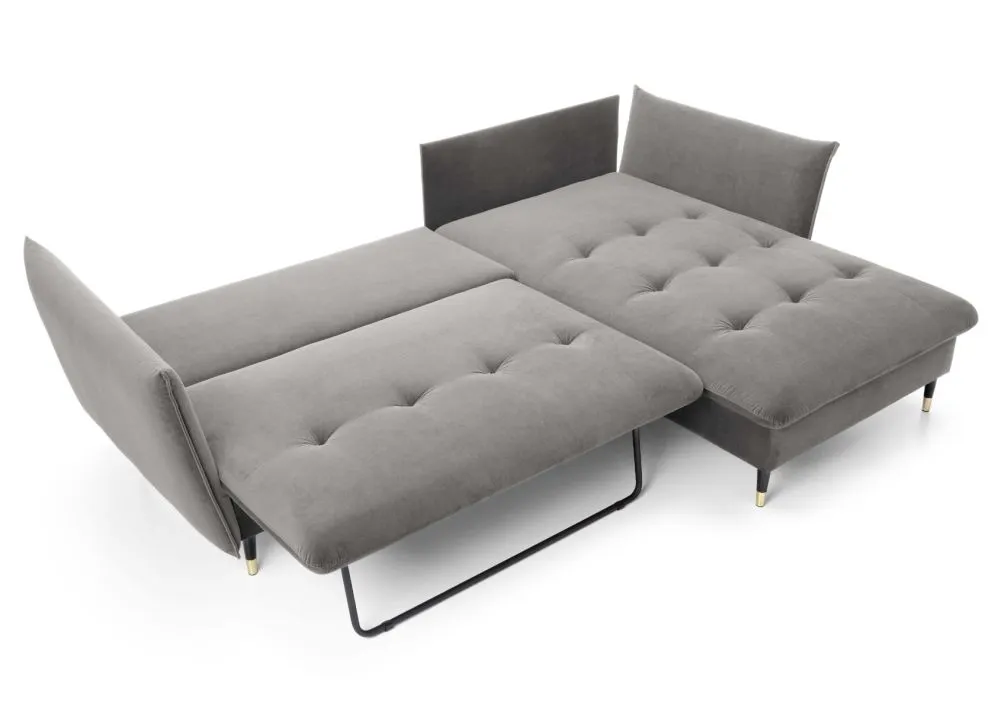 Narożnik z funkcją spania ATENA szary z pojemnikiem na pościel I sklep meblowy MIRAT. styl GLAMOUR