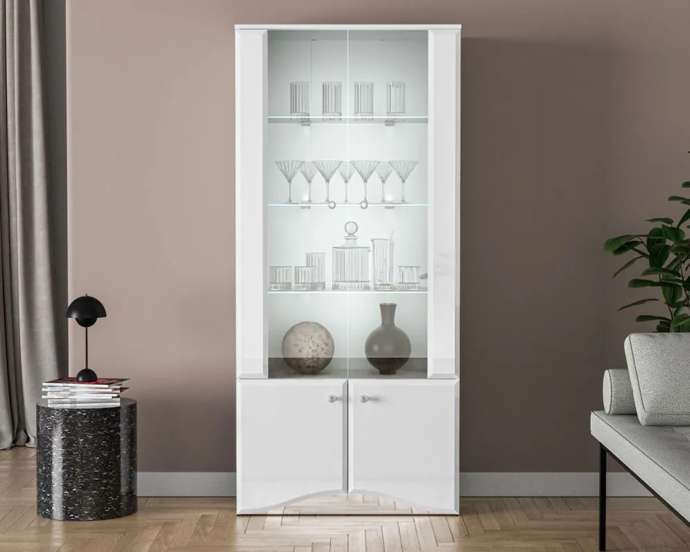Witryna BLANC 01 2D biały połysk I sklep meblowy MIRAT. kolekcja BLANC