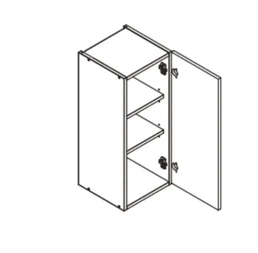Szafka kuchenna wisząca 40 DENIS W40 P/L czarna mat jednodrzwiowa I MIRAT.  kolekcja DENIS