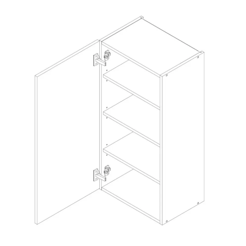 Polska szafka kuchenna wisząca 45 DENIS W45 P/L/92 czarna mat I MIRAT.  kolekcja DENIS