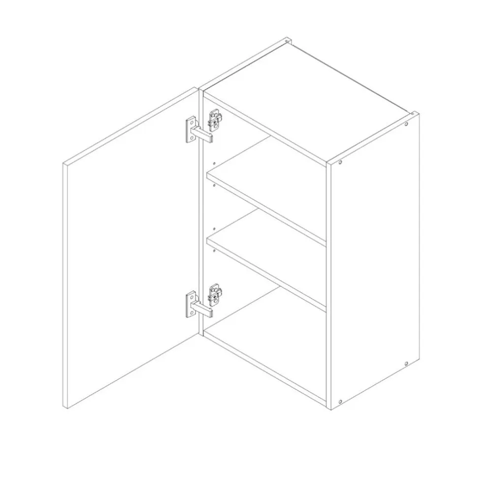 Górna szafka kuchenna 45 DENIS W45 P/L czarna mat I MIRAT.  kolekcja DENIS