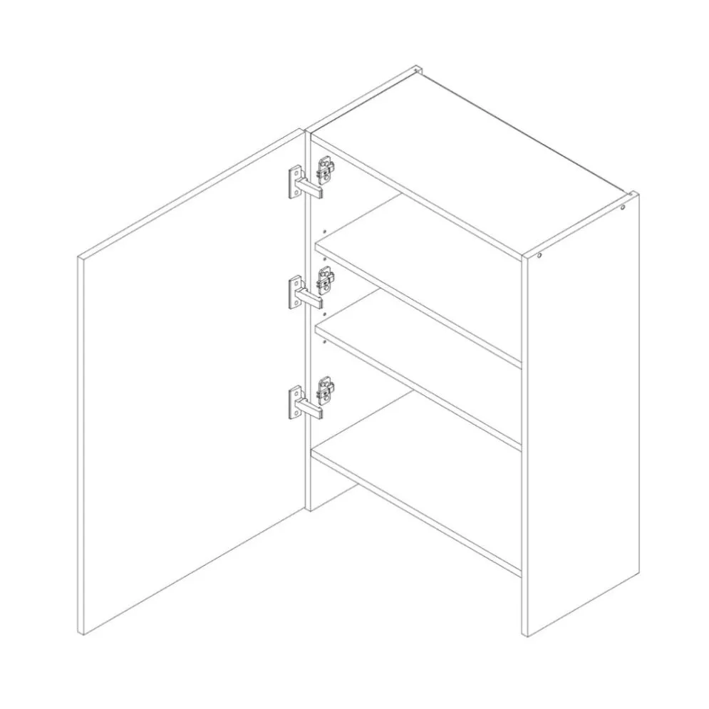 Szafka kuchenna wisząca z okapem 60 DENIS W60 SLIM/88 P/L dąb london/srebrna | MIRAT. kolekcja DENIS