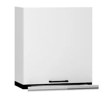 Szafka kuchenna wisząca z okapem 60 BONO W60 SLIM/68 P/L biała/srebrna I sklep meblowy MIRAT. styl SKANDYNAWSKI