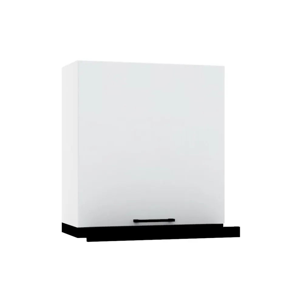 Nowoczesna szafka kuchenna wisząca z okapem 60 DENIS W60 SLIM/68 P/L szara/czarna I MIRAT.  kolekcja DENIS