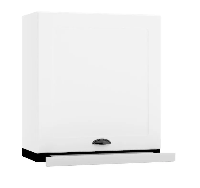 Szafka kuchenna wisząca z okapem 60 ADELE W60 SLIM/68 P/L biała/srebrna I sklep meblowy MIRAT.