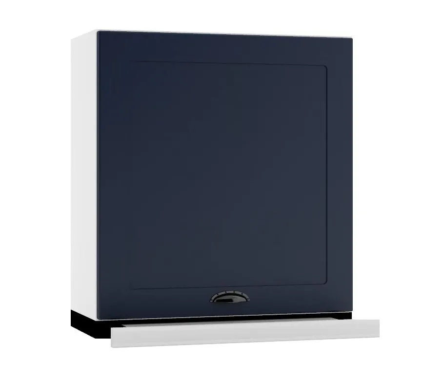 Szafka kuchenna wisząca z okapem 60 ADELE W60 SLIM/68 P/L granatowa/srebrna I sklep meblowy MIRAT.