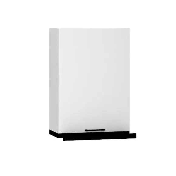 Solidna szafka kuchenna wisząca z okapem 60 DENIS W60 SLIM/88 P/L biała mat/czarna I sklep meblowy MIRAT.  kolekcja DENIS