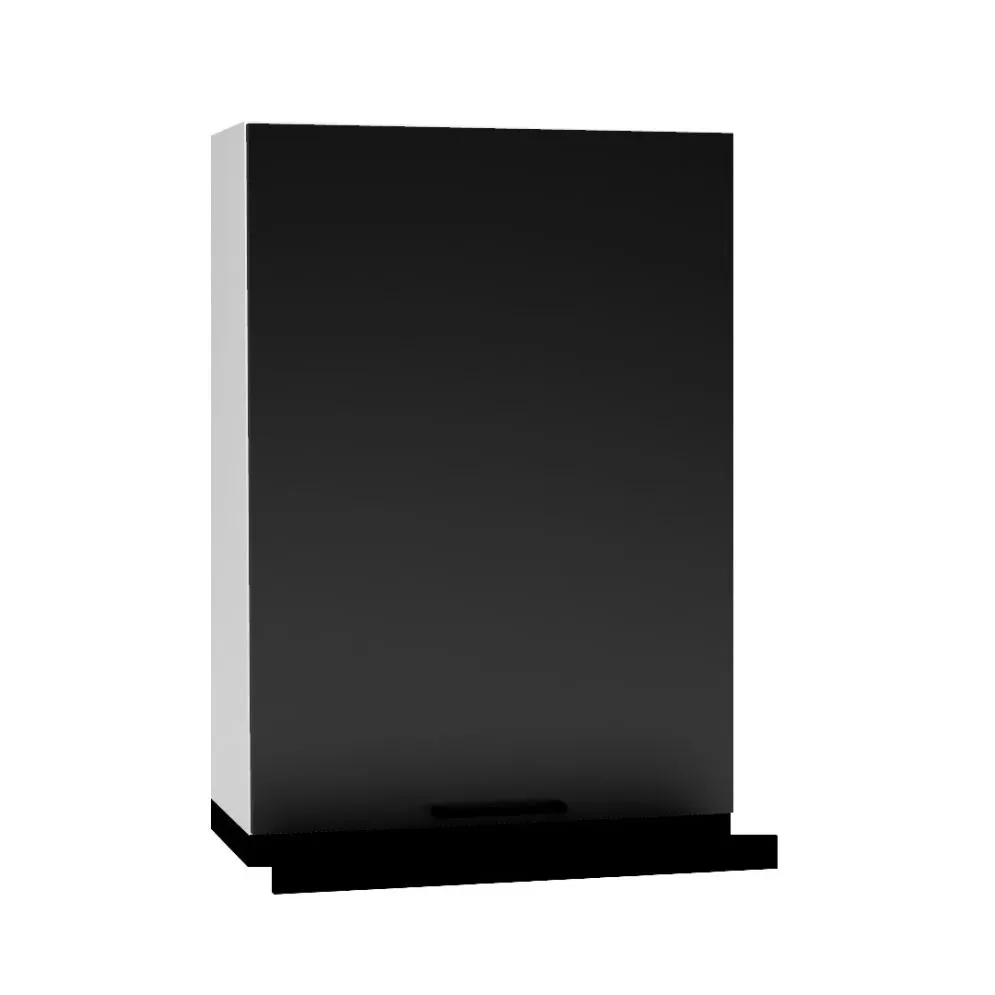 Górna szafka kuchenna z okapem 60 DENIS W60 SLIM/88 P/L czarna mat/czarna I MIRAT. kolekcja DENIS