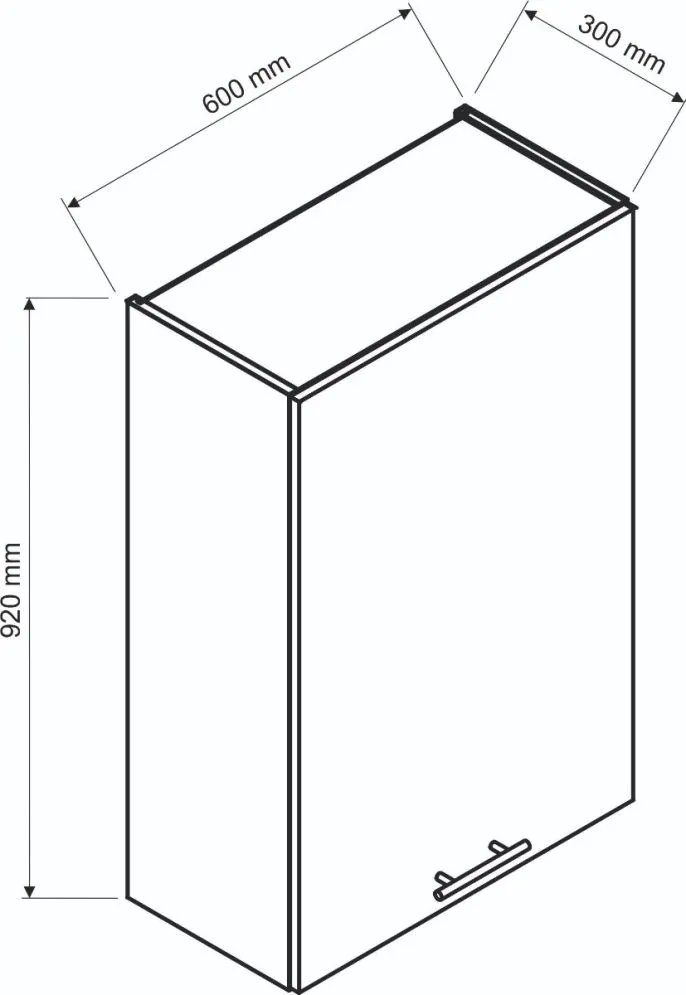 Szafka kuchenna wisząca 60 ADELE W60 P/L /92 biała I sklep meblowy MIRAT.