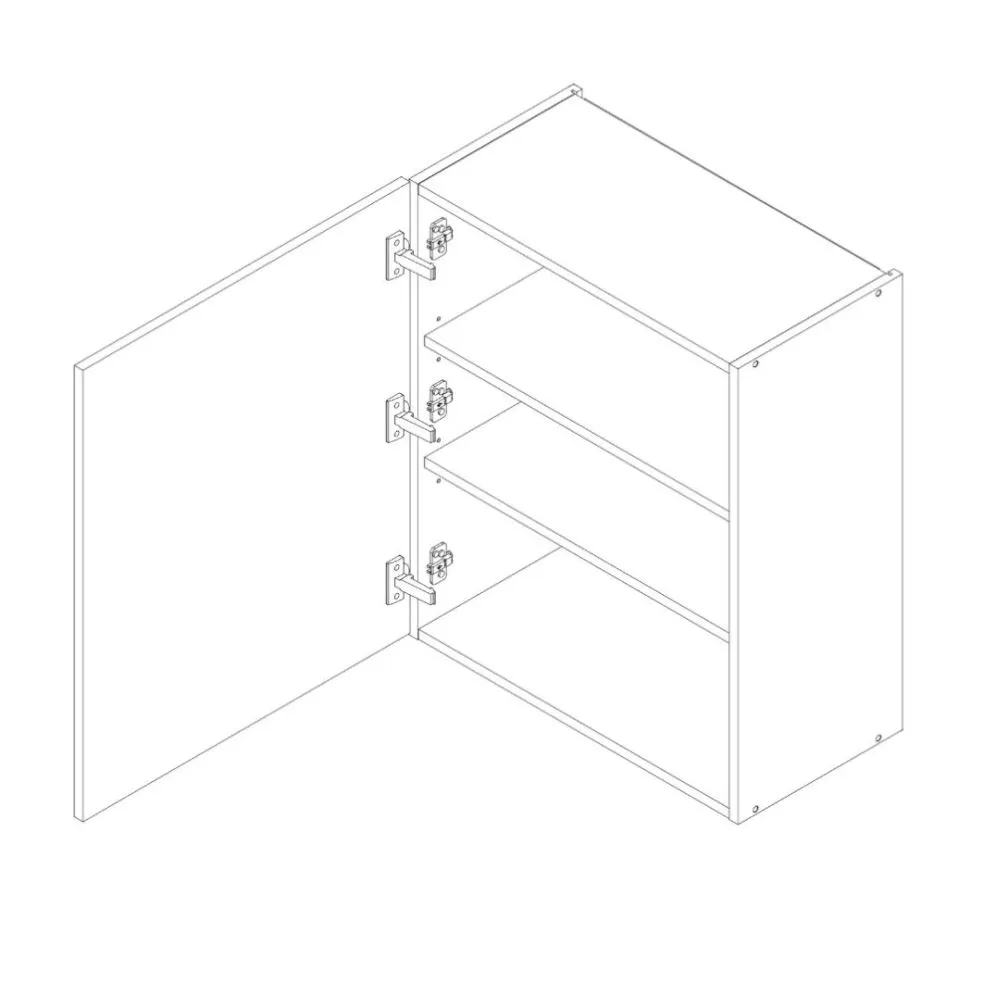 Jednodrzwiowa szafka kuchenna wisząca 60 DENIS W60 P/L czarna mat I MIRAT.  kolekcja DENIS