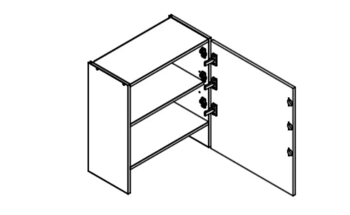 Szafka kuchenna wisząca z okapem ADELE W60 SLIM/88 P/L granatowa/czarna I sklep meblowy MIRAT.