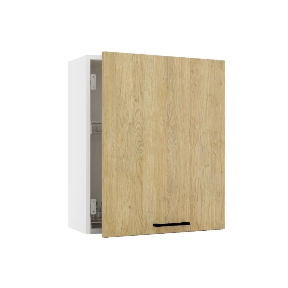 Praktyczna szafka kuchenna wisząca z ociekaczem 60 DENIS W60 SU P/L dąb london | MIRAT.  kolekcja DENIS