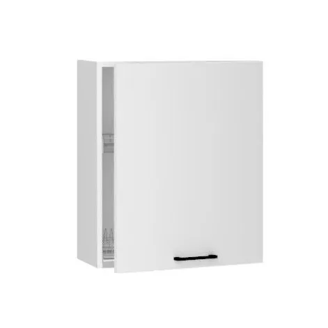 Jednodrzwiowa szafka kuchenna wisząca z ociekaczem 60 DENIS W60 SU P/L biała mat I sklep meblowy MIRAT.  kolekcja DENIS