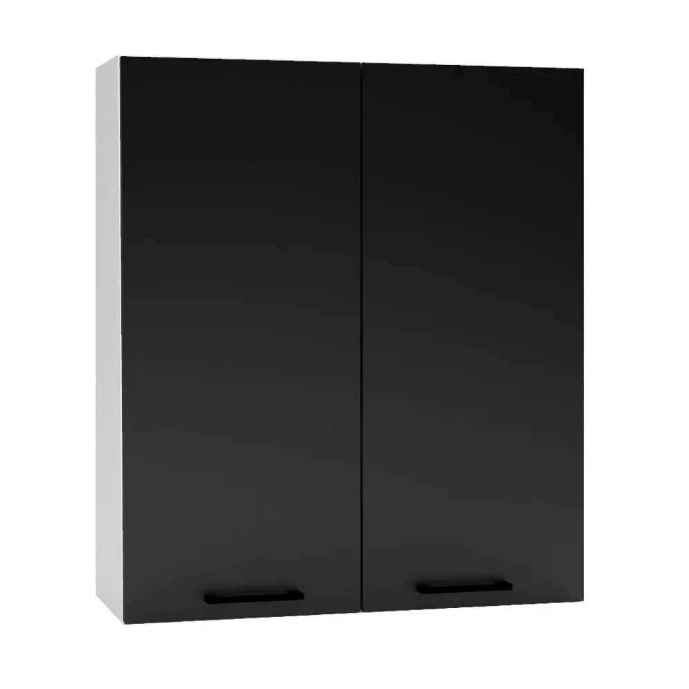 Szafka kuchenna wisząca 80 DENIS W80/92 czarna mat z cichym domykiem I MIRAT.  kolekcja DENIS