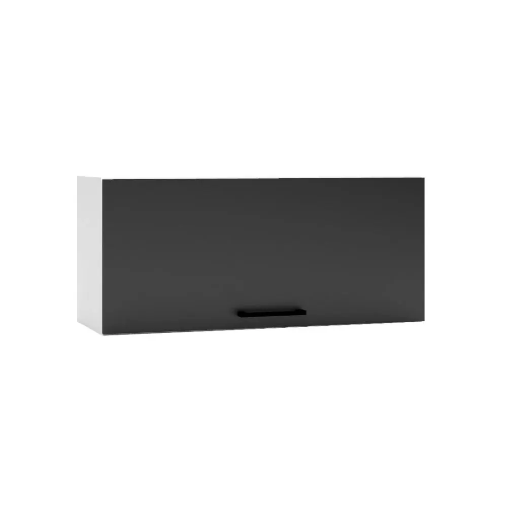 Szafka kuchenna wisząca 80 DENIS W80 OKGR czarna mat nad okap I MIRAT. kolekcja DENIS