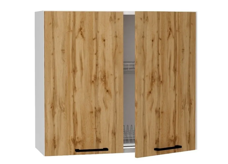 Szafka kuchenna wisząca z ociekaczem BONO W80 SU P/L dąb wotan I sklep meblowy MIRAT. styl LOFT