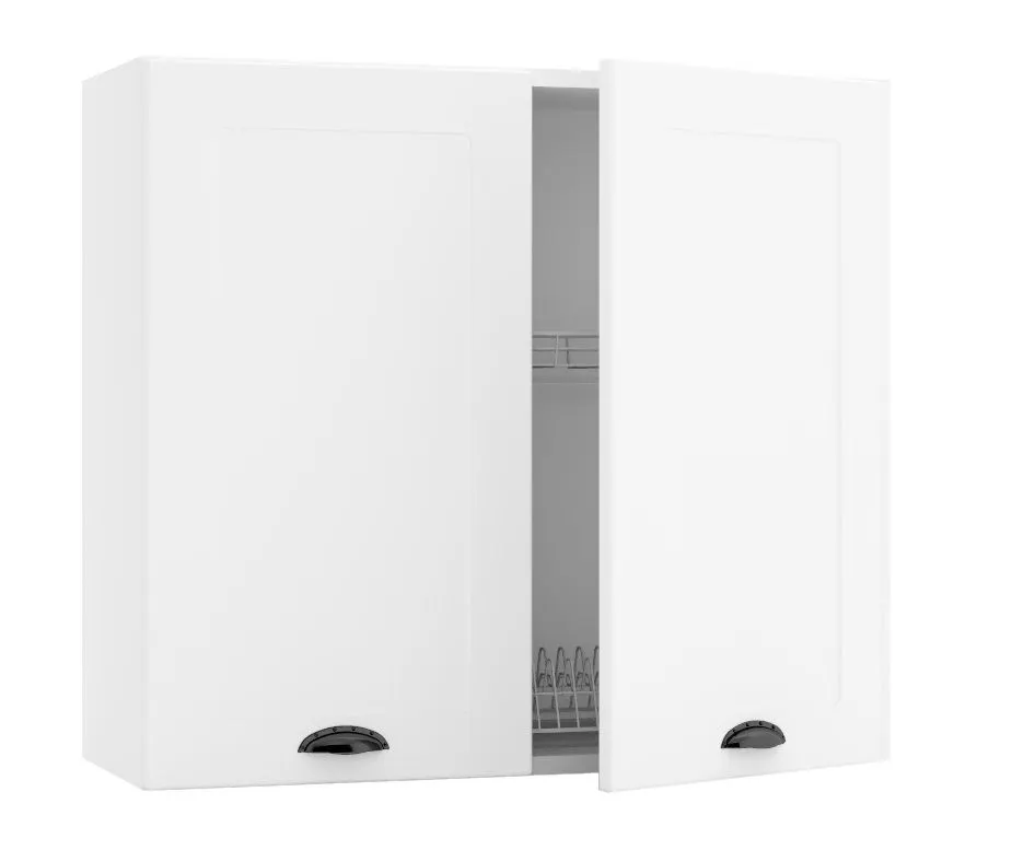 Szafka kuchenna wisząca z ociekaczem ADELE W80 SU P/L biała I sklep meblowy MIRAT.