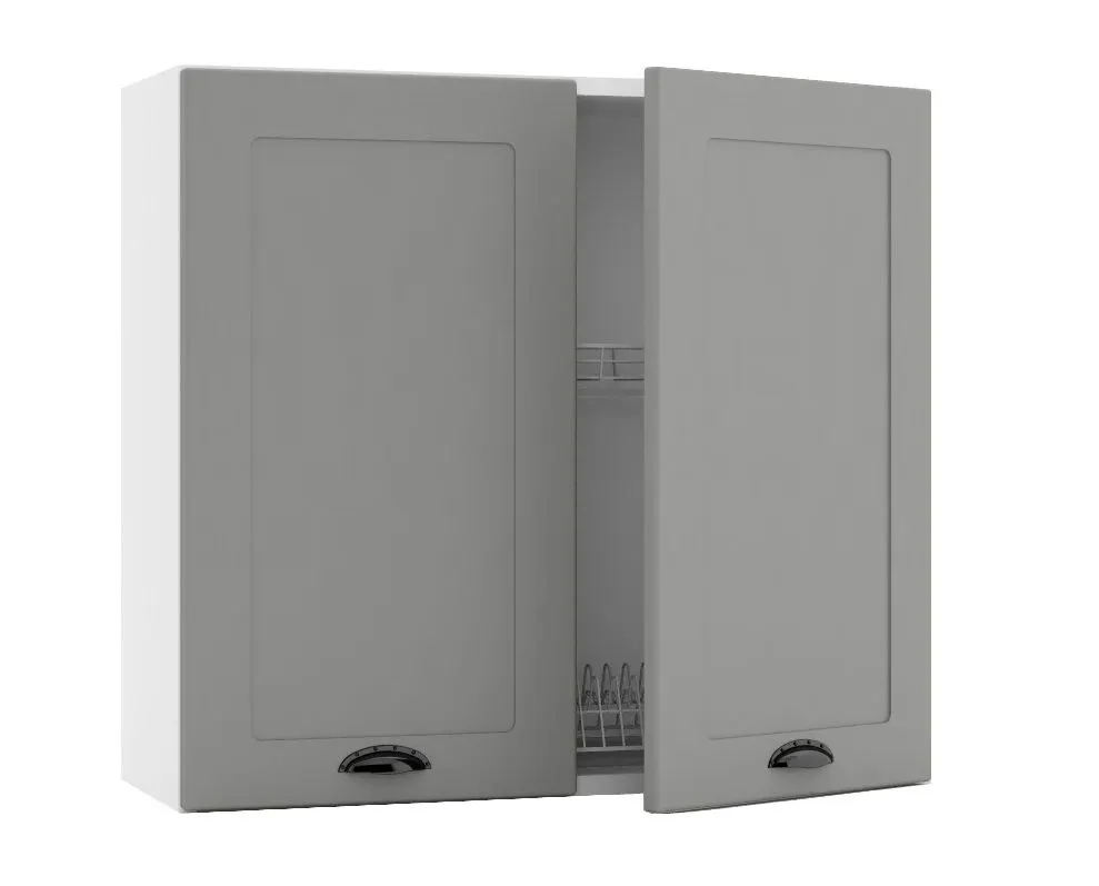 Szafka kuchenna wisząca z ociekaczem ADELE W80 SU P/L szara I sklep meblowy MIRAT.