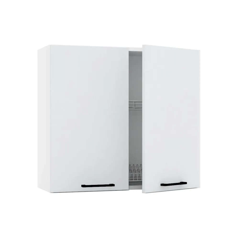 Dwudrzwiowa szafka kuchenna wisząca z ociekaczem 80 DENIS W80 SU szara I MIRAT.  kolekcja DENIS