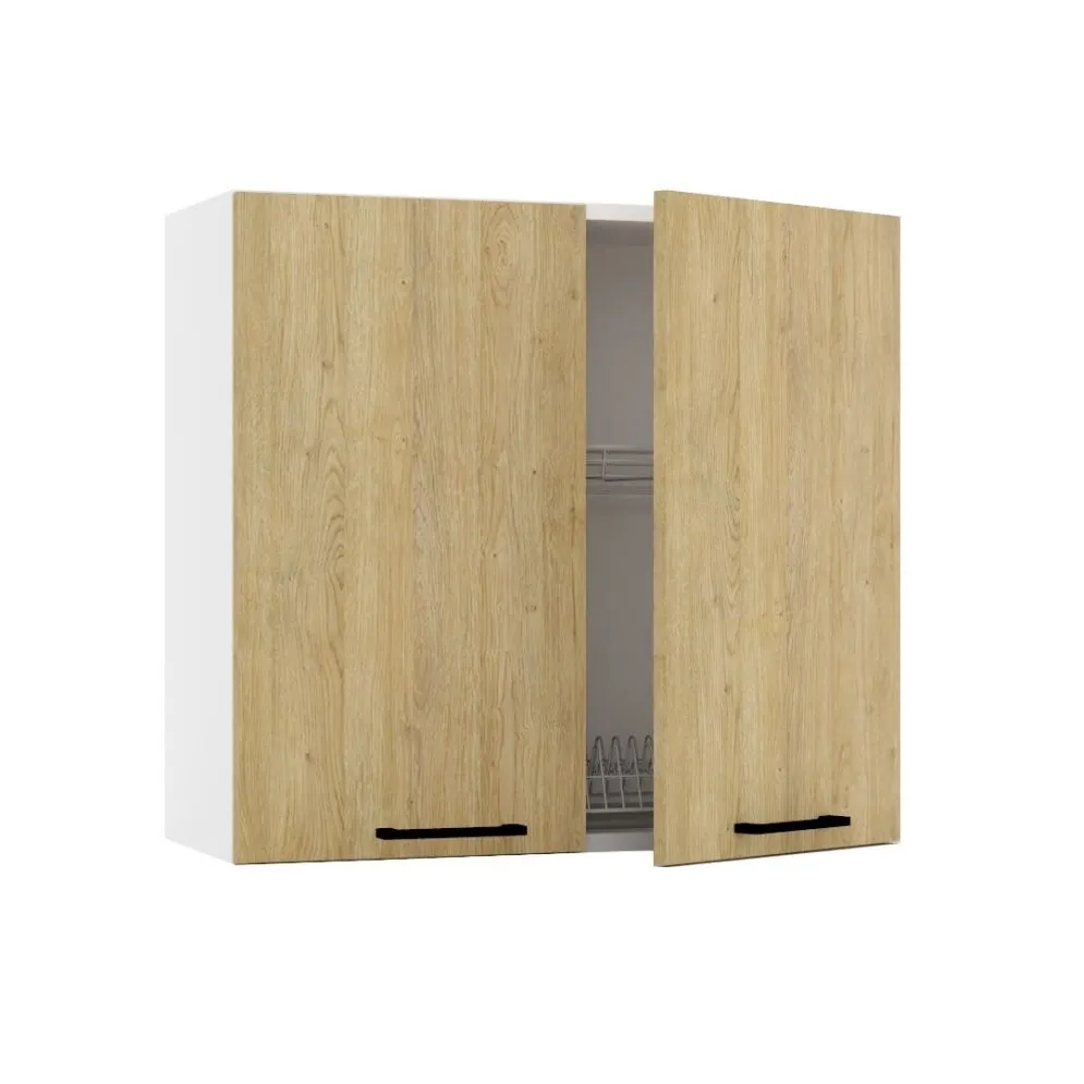 Solidna szafka kuchenna wisząca z ociekaczem 80 DENIS W80 SU dąb london | MIRAT.  kolekcja DENIS