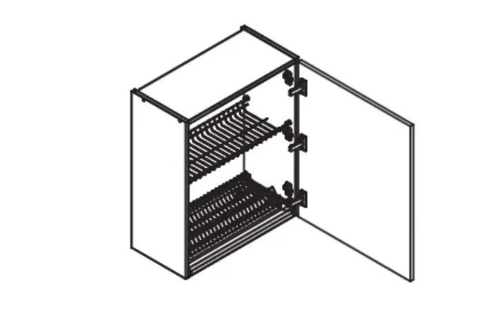 Nowoczesna szafka kuchenna wisząca z ociekaczem 60 DENIS W60 SU P/L czarna mat I MIRAT.  kolekcja DENIS