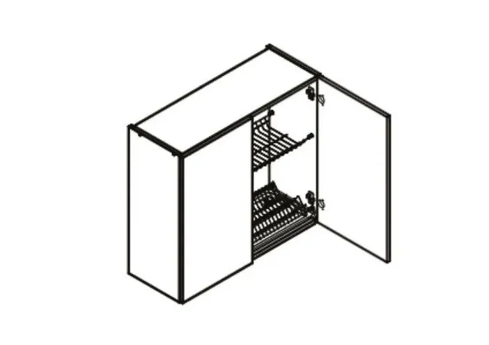 Górna szafka kuchenna z ociekaczem 80 DENIS W80 SU biały mat I sklep meblowy MIRAT.  kolekcja DENIS