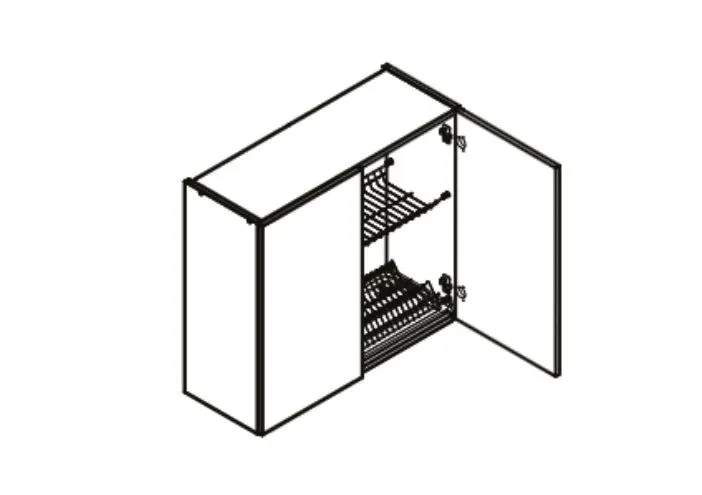 Szafka kuchenna wisząca z ociekaczem ADELE W80 SU P/L biała I sklep meblowy MIRAT.