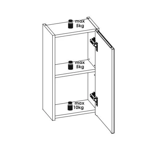 Szafka łazienkowa NOVA BLACK 83-30-1D 30cm czarna z cichym domykiem I sklep meblowy MIRAT. styl RYFLOWANY kolekcja NOVA