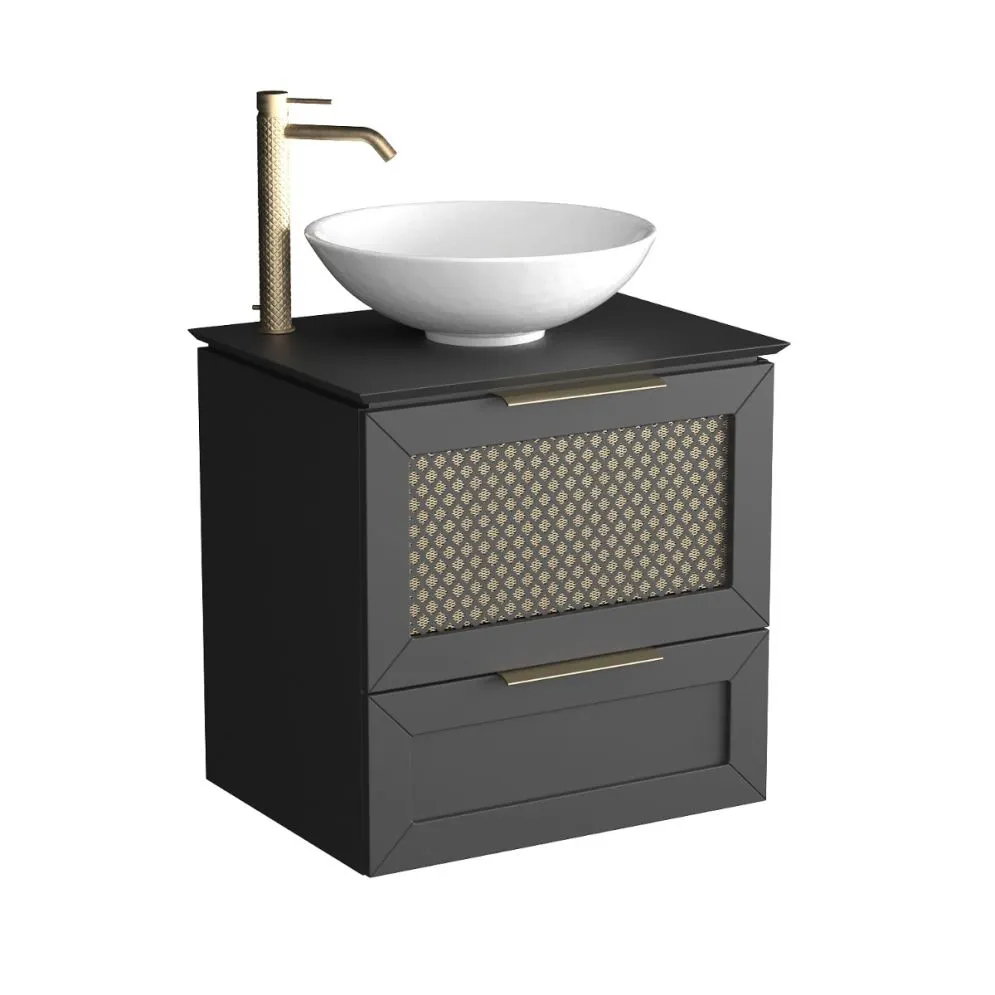 Szafka pod umywalkę CHIC 80 cm biała półmat glamour| MIRAT