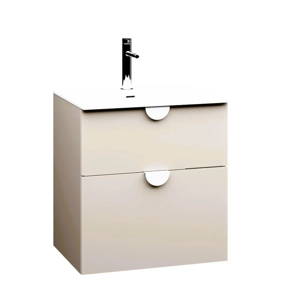 Szafka pod umywalkę COCO 60 cm kaszmirowa półmat z szufladami | MIRAT kolekcja COCO