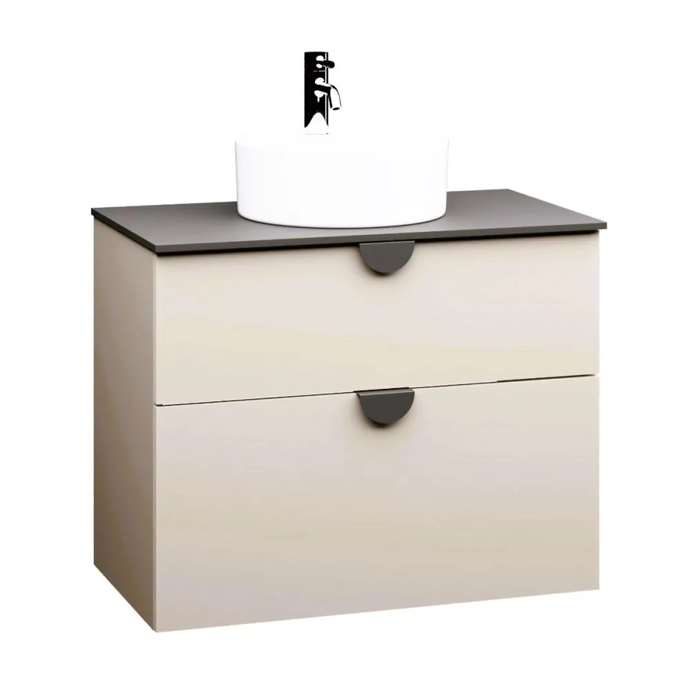 Szafka pod umywalkę COCO 80 cm kaszmirowa półmat z szufladami | MIRAT  kolekcja COCO