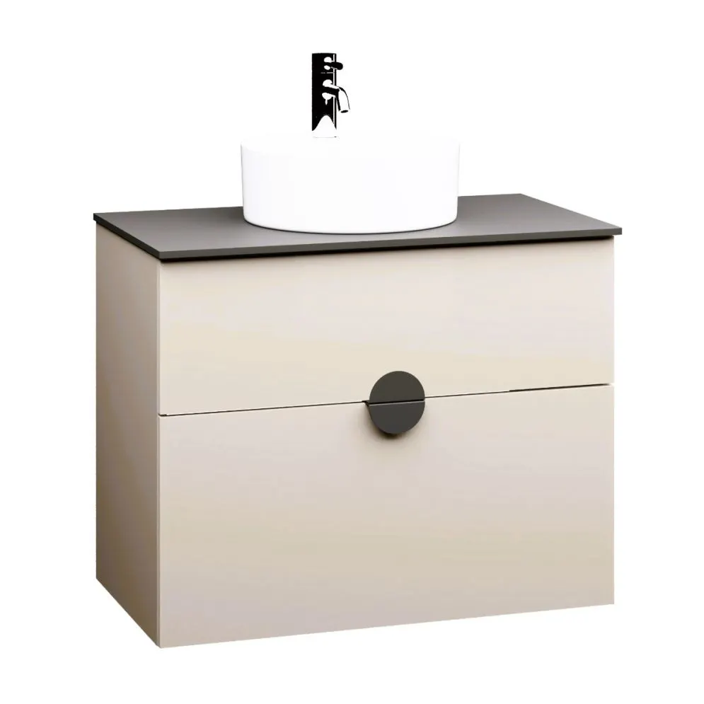 Szafka pod umywalkę COCO 80 cm kaszmirowa półmat z szufladami | MIRAT  kolekcja COCO