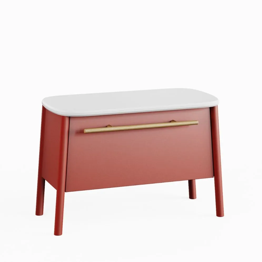 Siedzisko łazienkowe ze schowkiem DUKLA 68 cm terakota półmat | MIRAT  kolekcja DUKLA