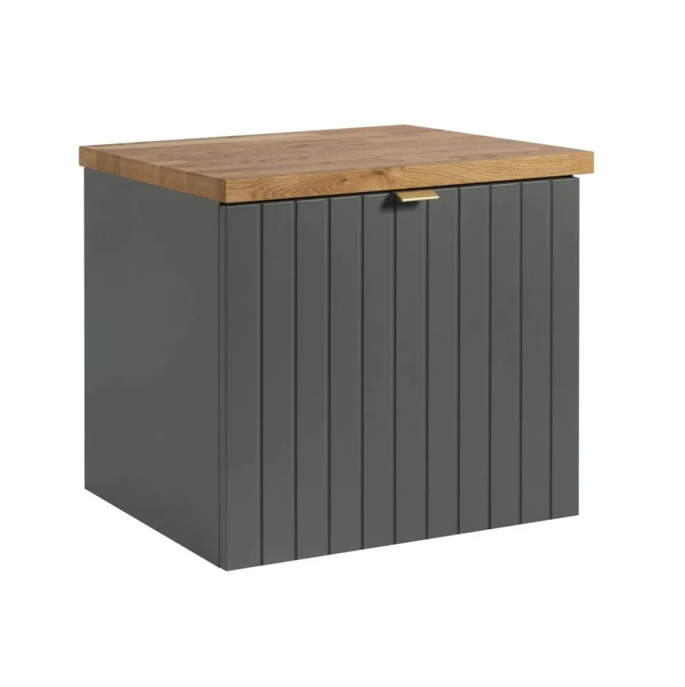 Szafka pod umywalkę HARMO 50 cm szaro-zielona półmat wisząca | MIRAT kolekcja HARMO