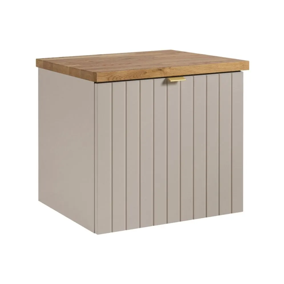 Szafka pod umywalkę HARMO 50 cm kaszmirowa półmat z szufladą wewnętrzną | MIRAT kolekcja HARMO