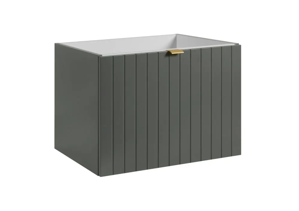 Szafka pod umywalkę HARMO 60 cm szaro-zielona półmat z szufladami | MIRAT  kolekcja HARMO