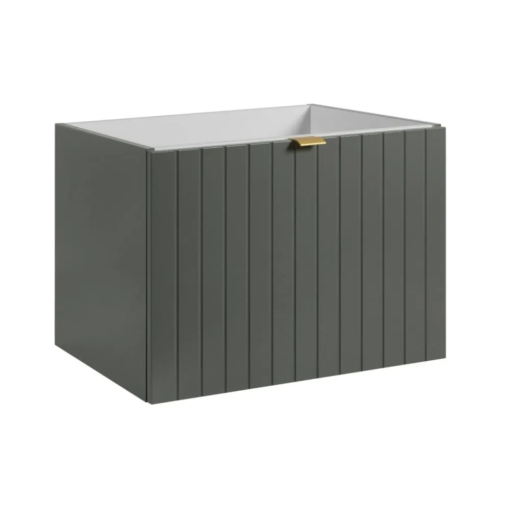 Szafka pod umywalkę HARMO 60 cm szaro-zielona półmat z szufladami | MIRAT  kolekcja HARMO