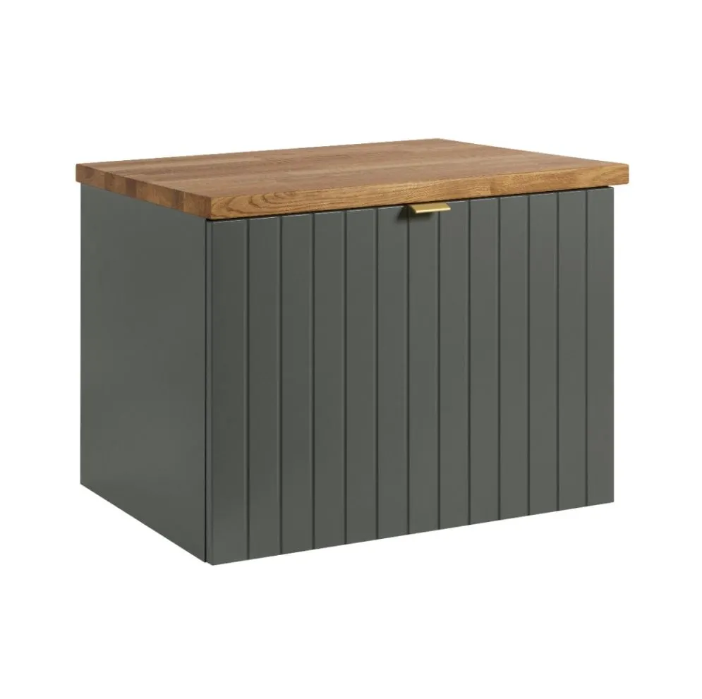 Szafka pod umywalkę HARMO 60 cm szaro-zielona półmat z szufladami | MIRAT  kolekcja HARMO