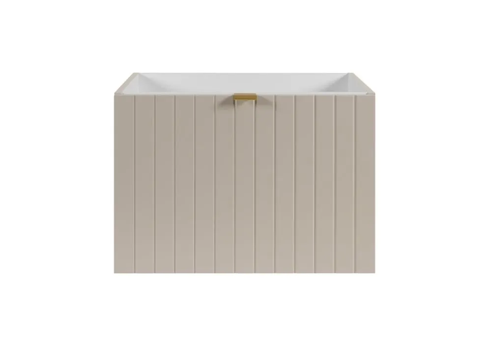 Szafka pod umywalkę HARMO 60 cm kaszmirowa półmat ryflowana | MIRAT kolekcja HARMO