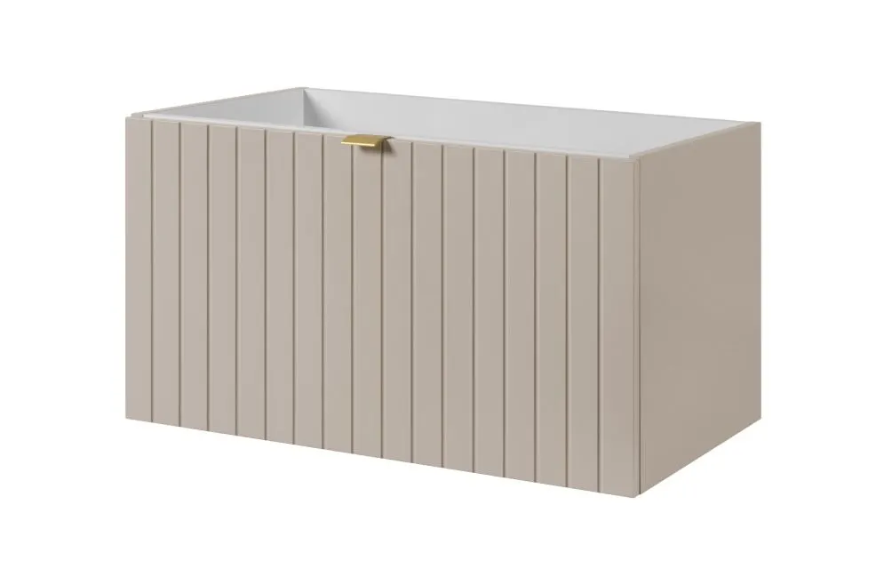 Szafka pod umywalkę HARMO 80 cm kaszmirowa półmat wisząca | MIRAT kolekcja HARMO