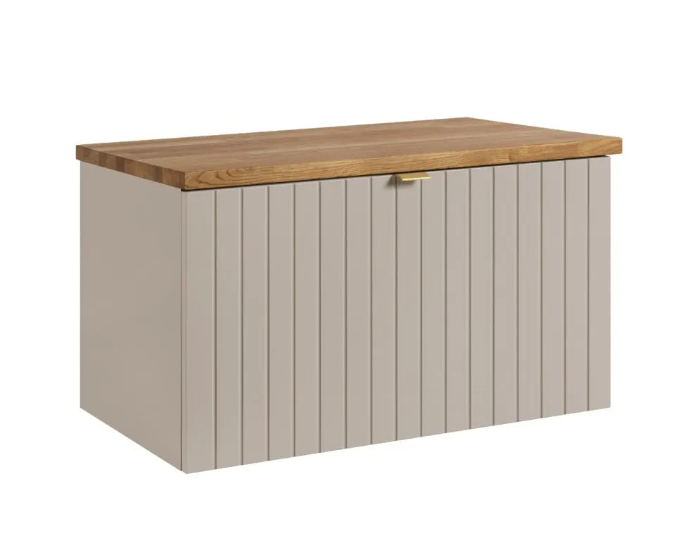 Szafka pod umywalkę HARMO 80 cm kaszmirowa półmat wisząca | MIRAT kolekcja HARMO